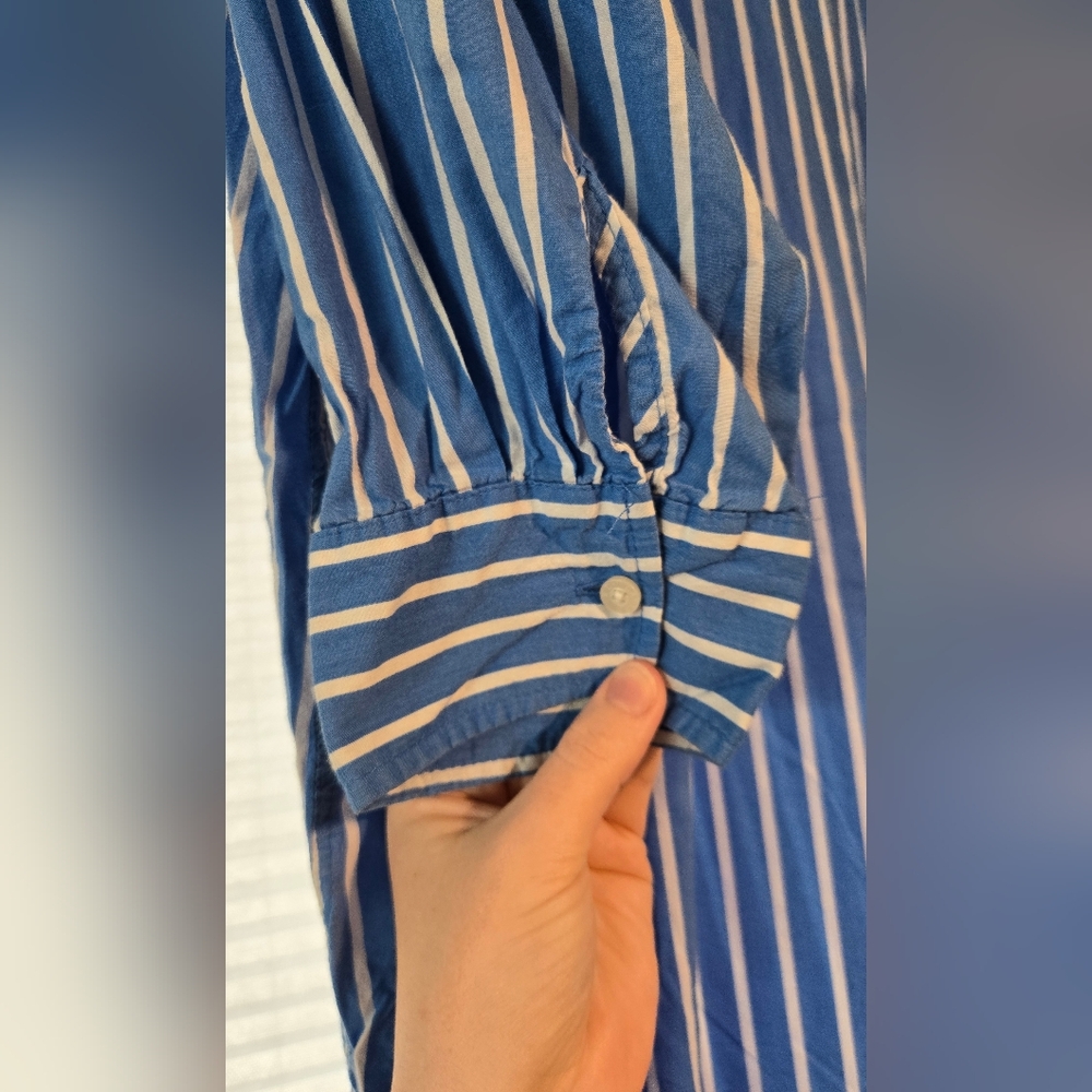 Lauren Ralph Lauren Striped Long Sleeved Sleep Dress Nightgown 💤 - Picture 10 of 11